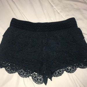 Lacey shorts with scalloped design.